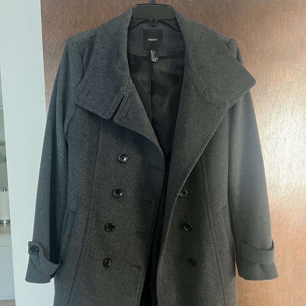 Gray Peacoat - image 1